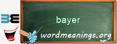 WordMeaning blackboard for bayer